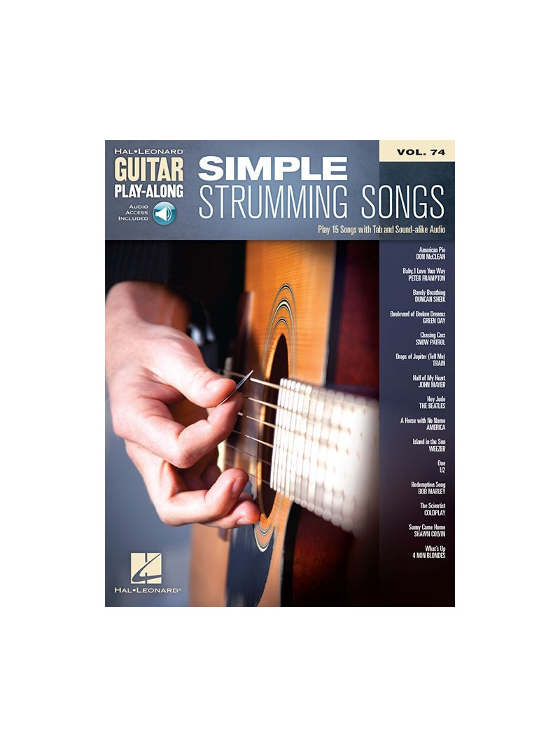 Simple Strumming Songs: Guitar Play-Along Volume 74 (book/Audio Online)