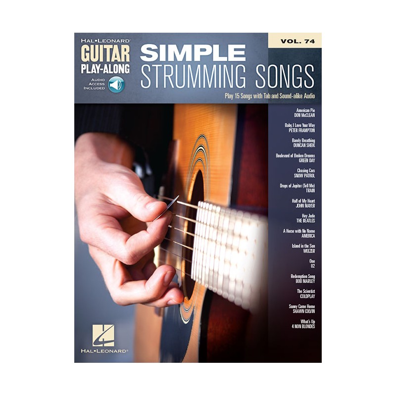 Simple Strumming Songs: Guitar Play-Along Volume 74 (book/Audio Online)