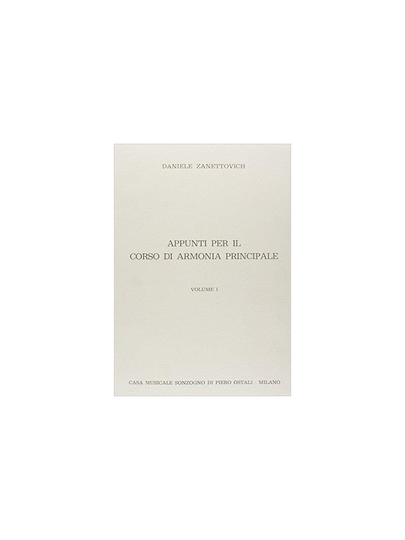 Appunti Per Il Corso Di Armonia Principale Vol. 1