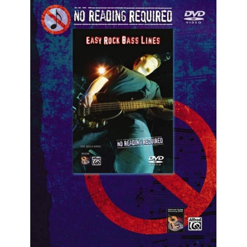 No Reading Required: Easy Rock Bass Lines (book/DVD)