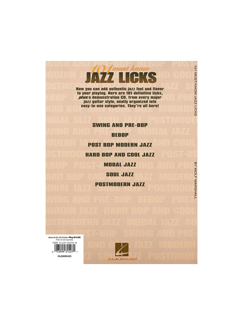 101 Must - Know Jazz Licks (book/CD)