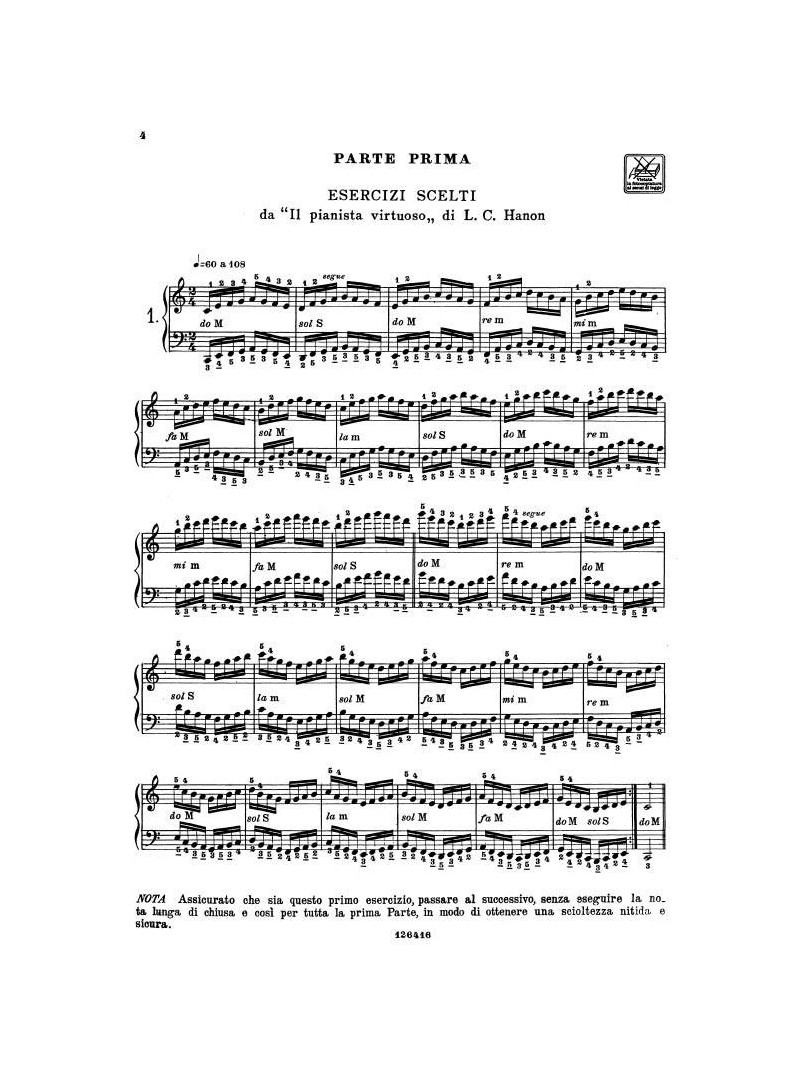 Esercizi scelti da "Il pianista virtuoso"