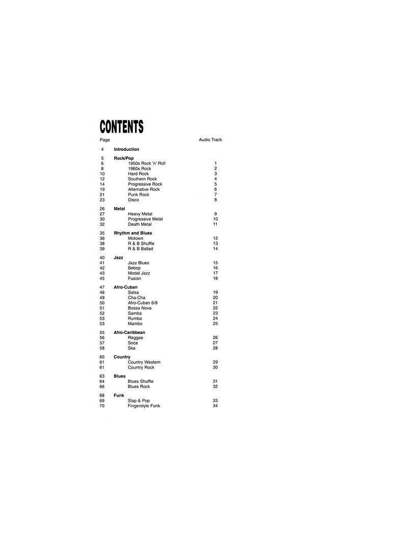 Dictionary of Bass Grooves (book/CD)