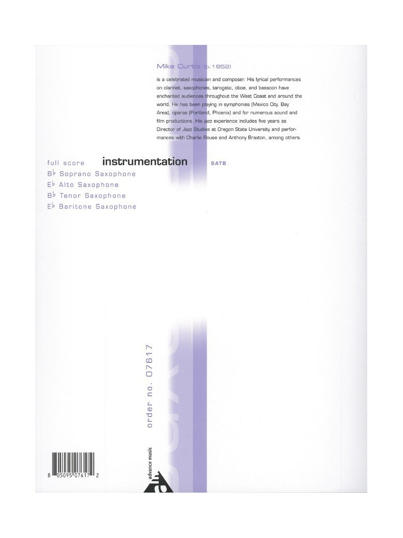 Tribute to Dexter for Saxophone Quartet