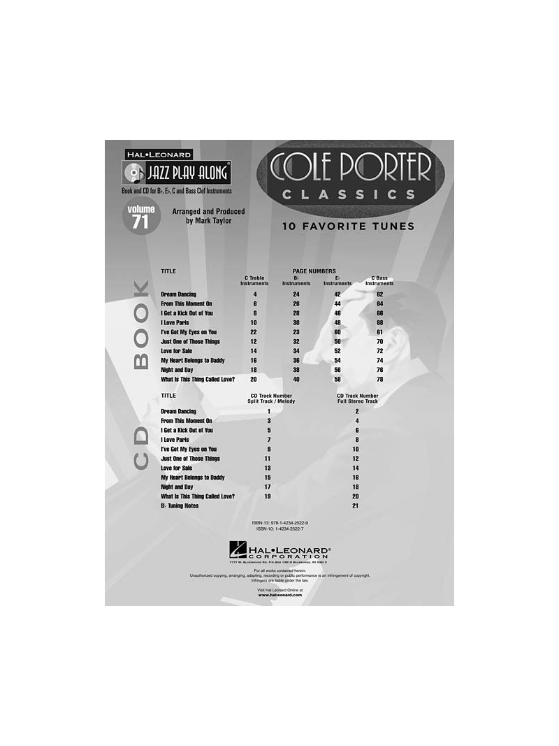 Jazz Play-Along Vol. 71: Cole Porter Classics (book/CD)