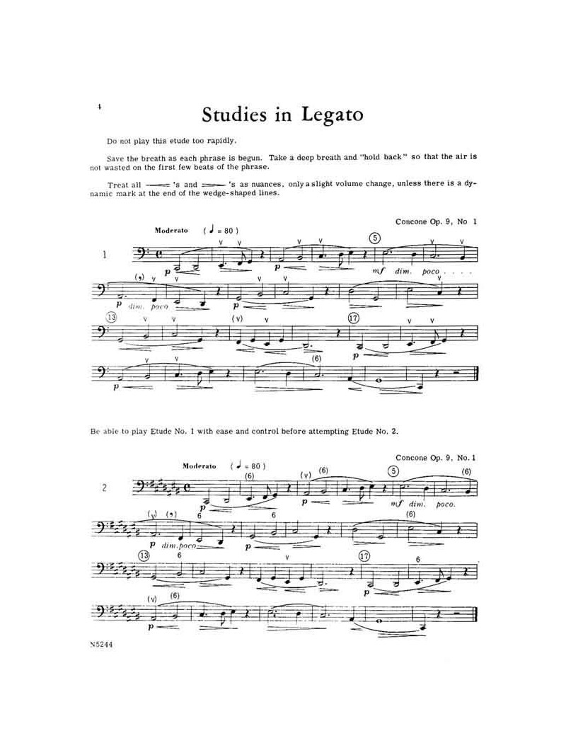 Studies in Legato for Bass Trombone and Tuba