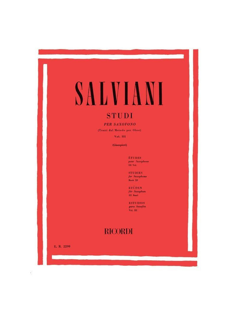 Studi per sassofono vol.III