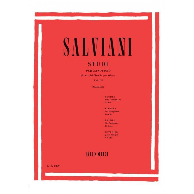 Studi per sassofono vol.III