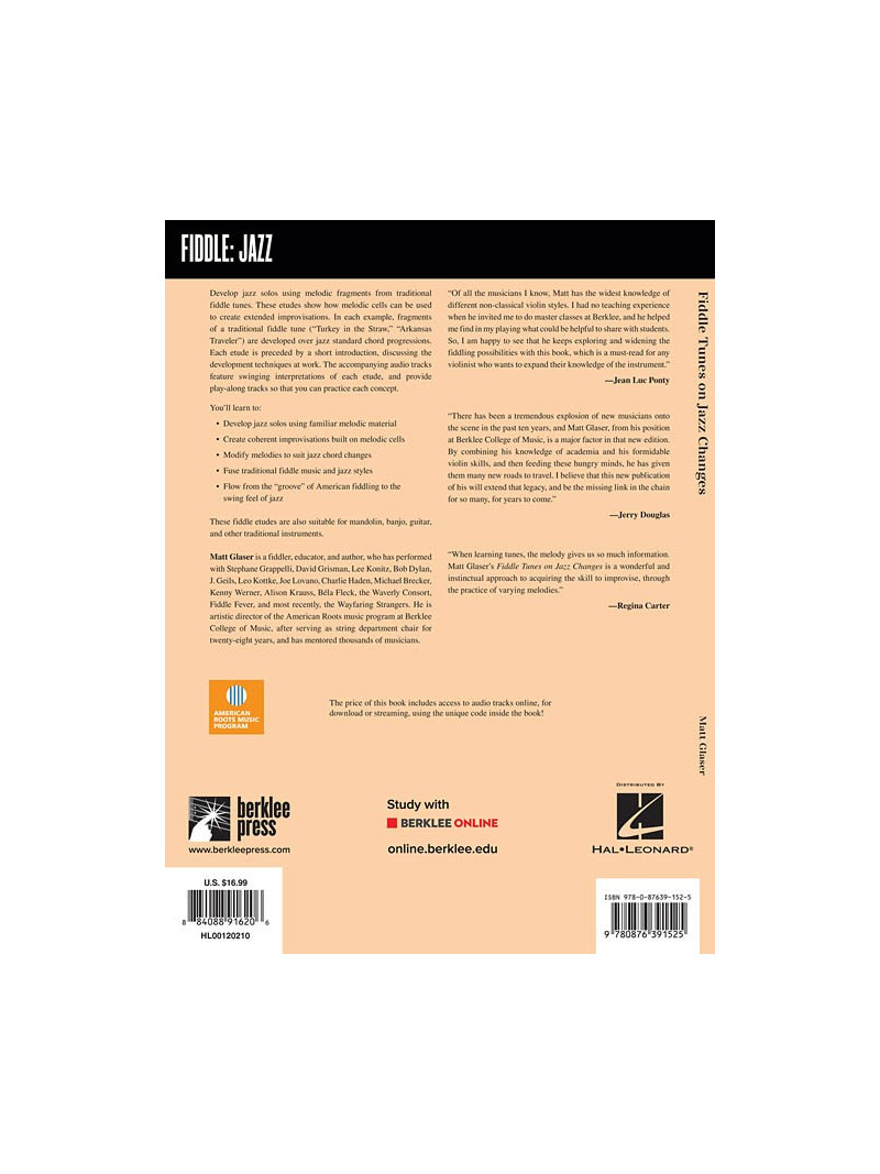 Fiddle Tunes on Jazz Changes (book/Softcover Audio Online)