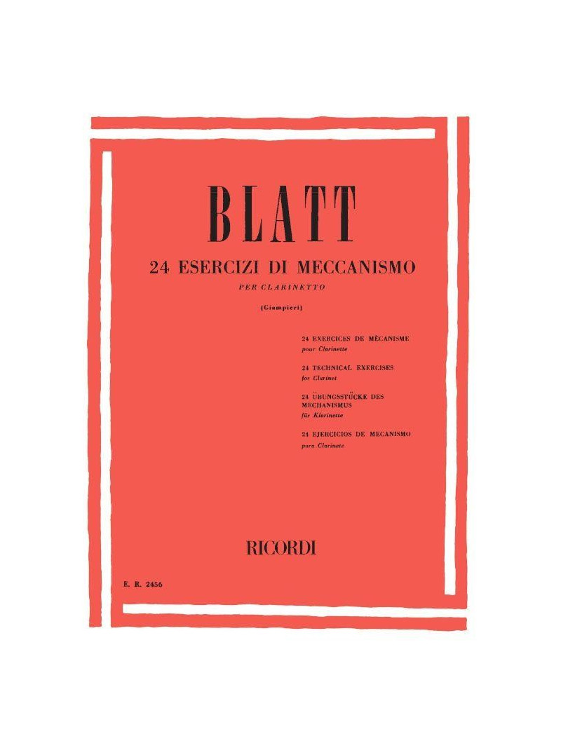Blatt - 24 Esercizi di meccanismo (clarinetto)