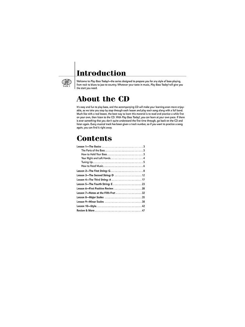 Play Bass Today! - Level 1 (book/CD)