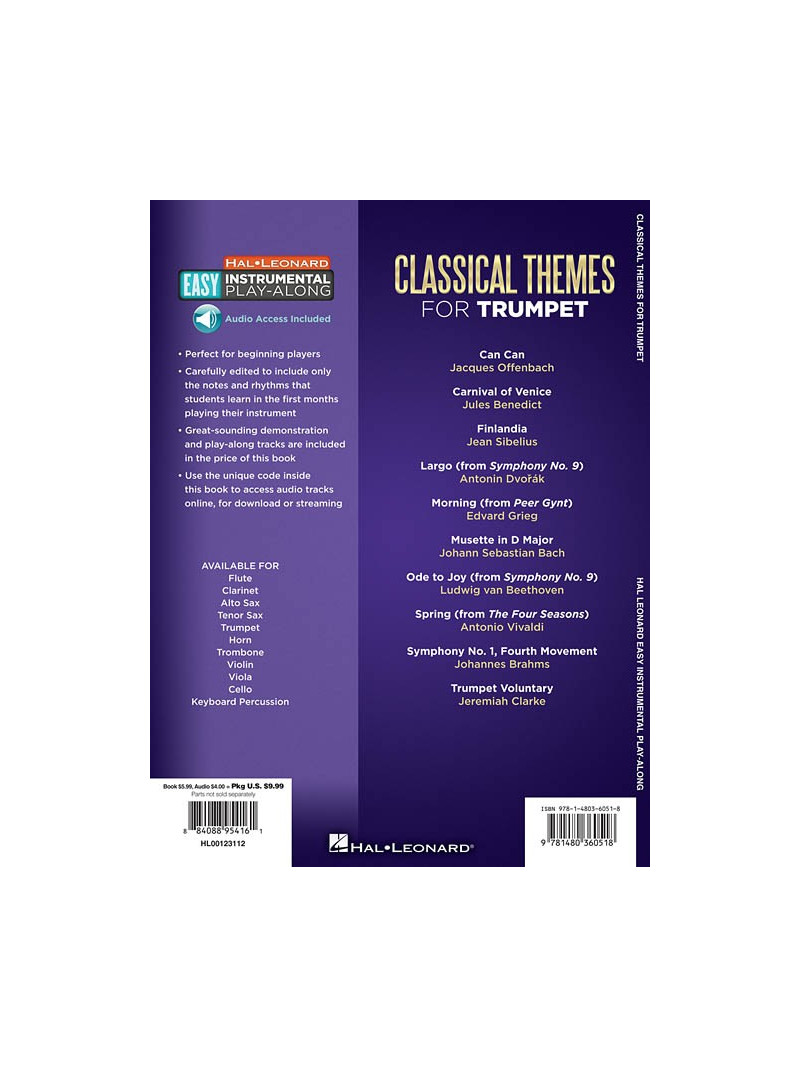 Classical Themes For Trumpet (book/Audio Access Included)