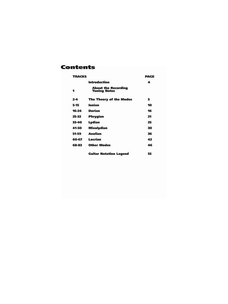 Modes for Guitar (book/CD)