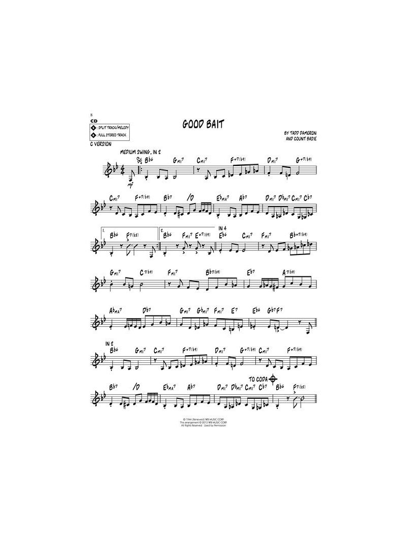 Jazz Play-Along Volume 168: Tadd Dameron (book/CD)
