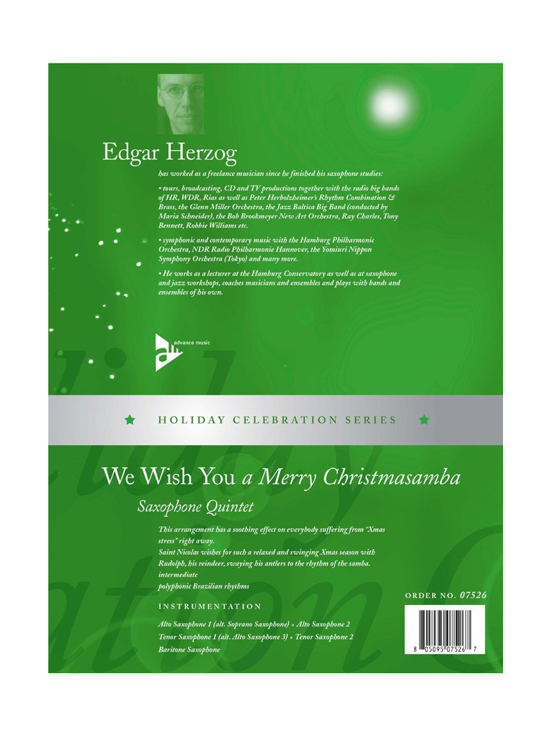 We Wish You a Merry Christmas Samba (sax quintet)