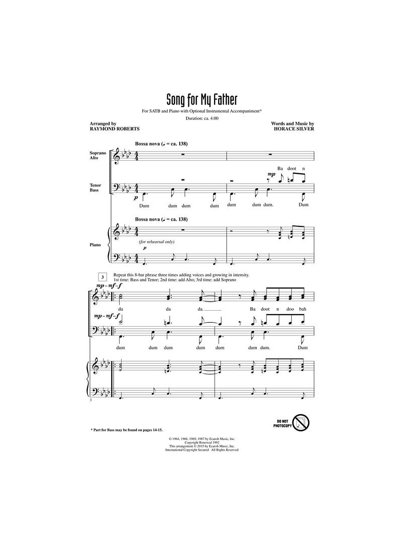 Song For My Father (SATB)