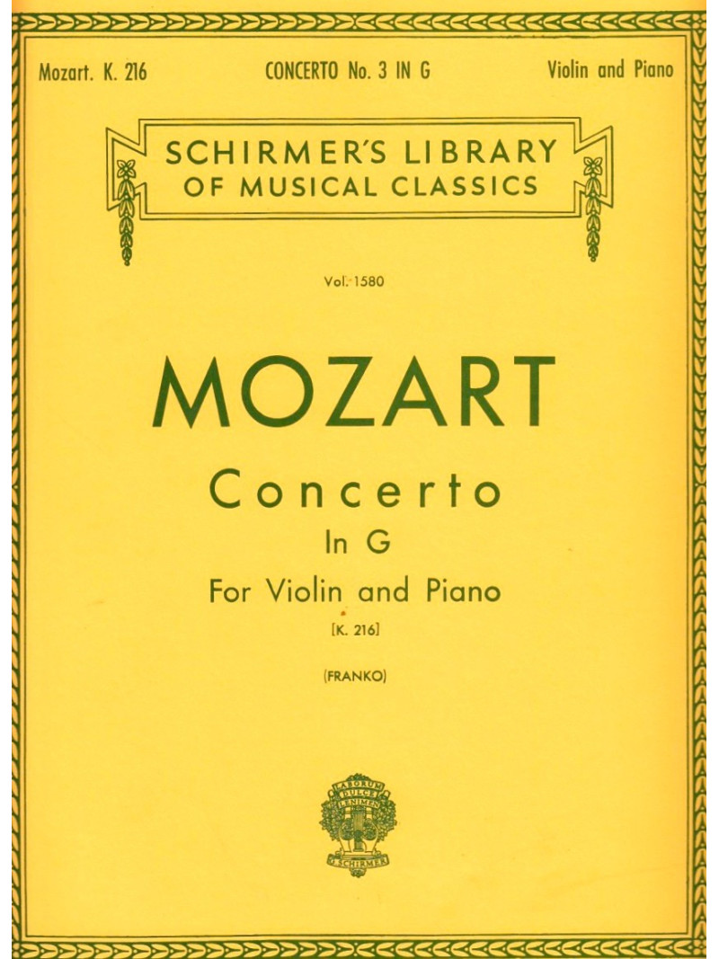 Wolfgang Amadeus Mozart: Concerto No. 3 in G, K.216 