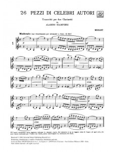 26 Pezzi Di Celebri Autori (2 Clarinetti)