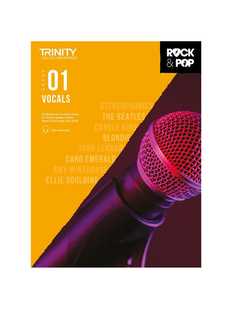 Rock & Pop Exams: Vocals Grade 1 from 2018 (book/download)