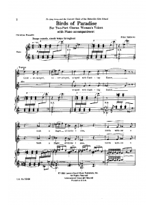 Birds of Paradise (Choral S.A.)