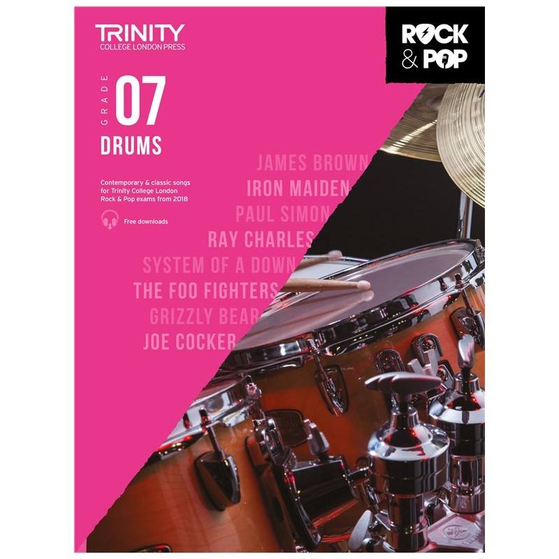 Rock & Pop Exams: Drums Grade 7 from 2018 (book/download)