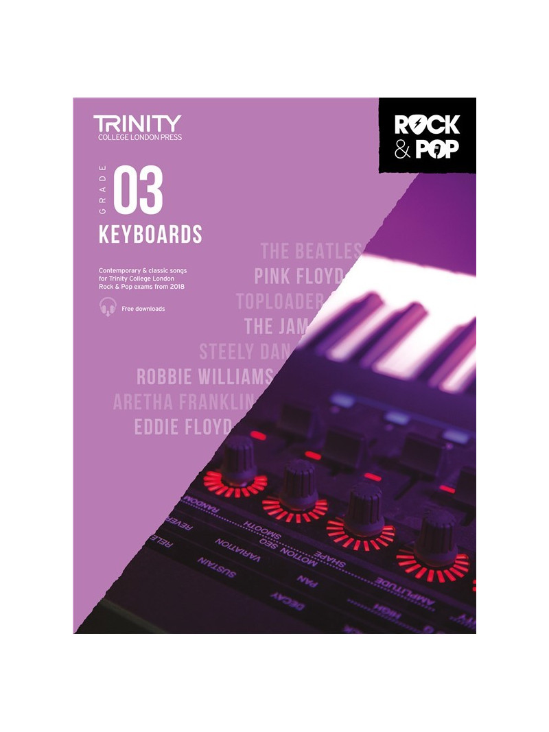 Rock & Pop Exams: Keyboards Grade 3 from 2018 (book/download)