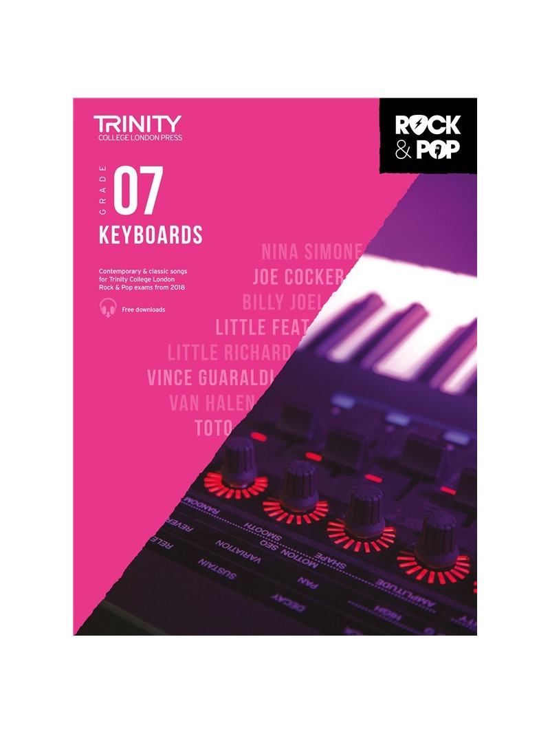 Rock & Pop Exams: Keyboards Grade 7 from 2018 (book/download)