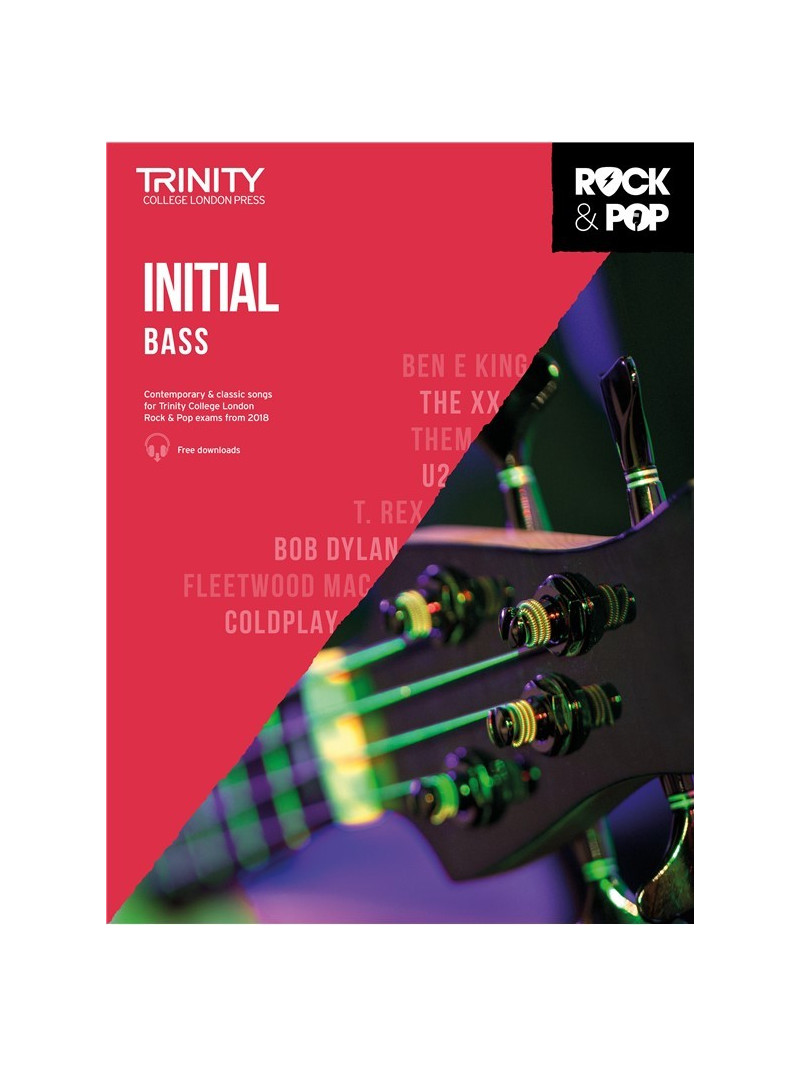 Rock & Pop Exams: Bass Initial from 2018 (book/download)