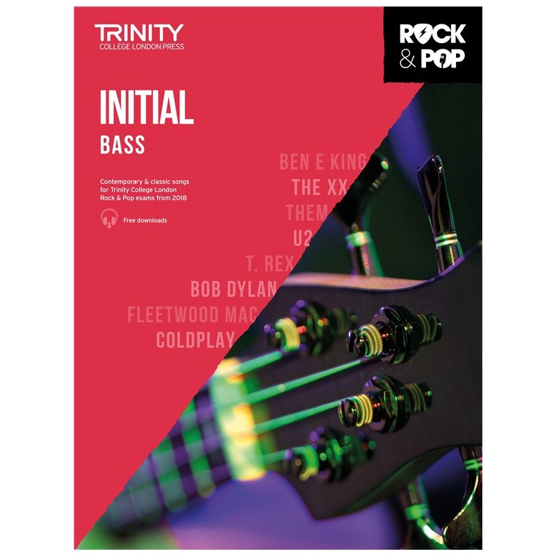 Rock & Pop Exams: Bass Initial from 2018 (book/download)
