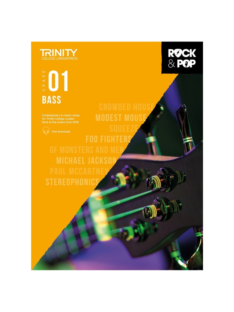 Rock & Pop Exams: Bass Grade 1 from 2018 (book/download)