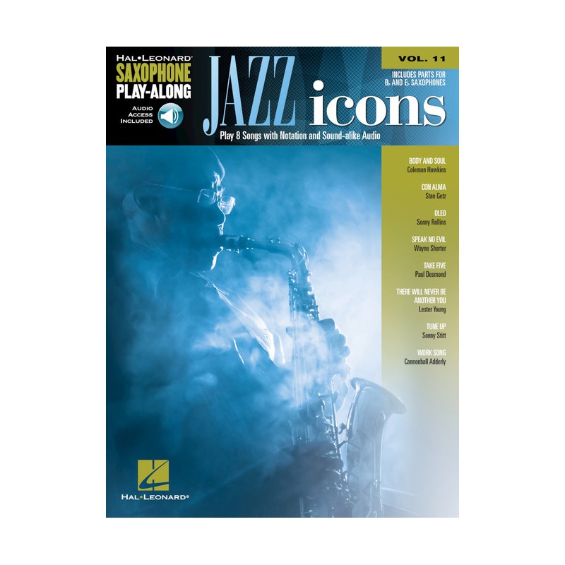 Jazz Icons: Saxophone Play-Along Volume 11 (book/Audio Online)