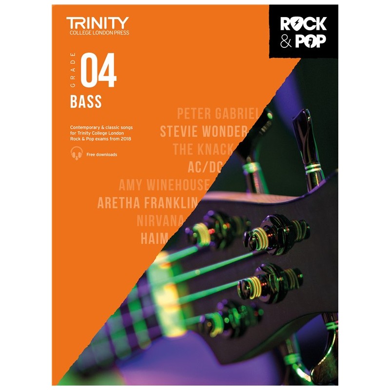 Rock & Pop Exams: Bass Grade 4 from 2018 (book/download)