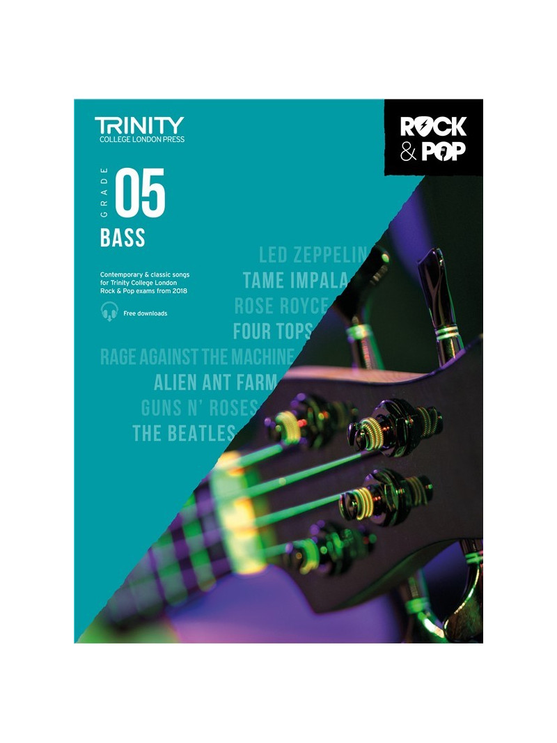 Rock & Pop Exams: Bass Grade 5 from 2018 (book/download)