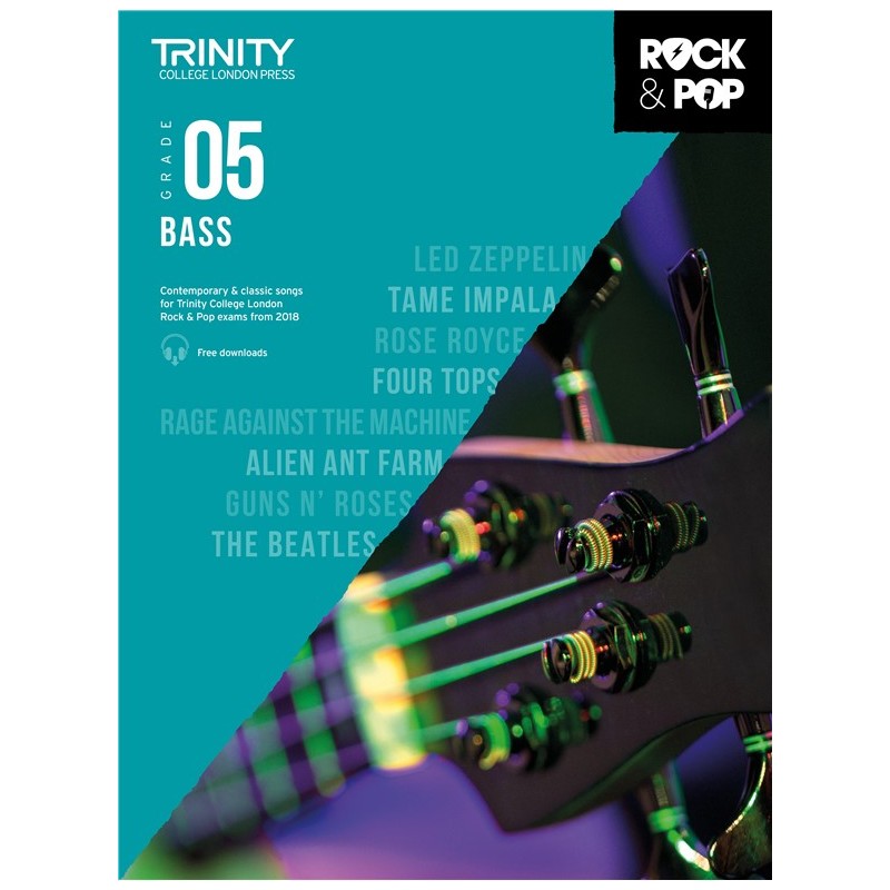 Rock & Pop Exams: Bass Grade 5 from 2018 (book/download)
