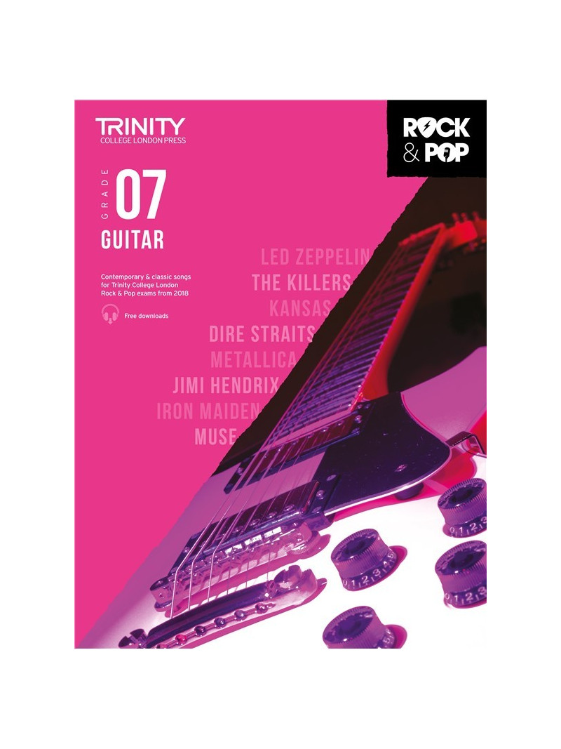 Rock & Pop Exams: Guitar Grade 7 from 2018 (book/download)