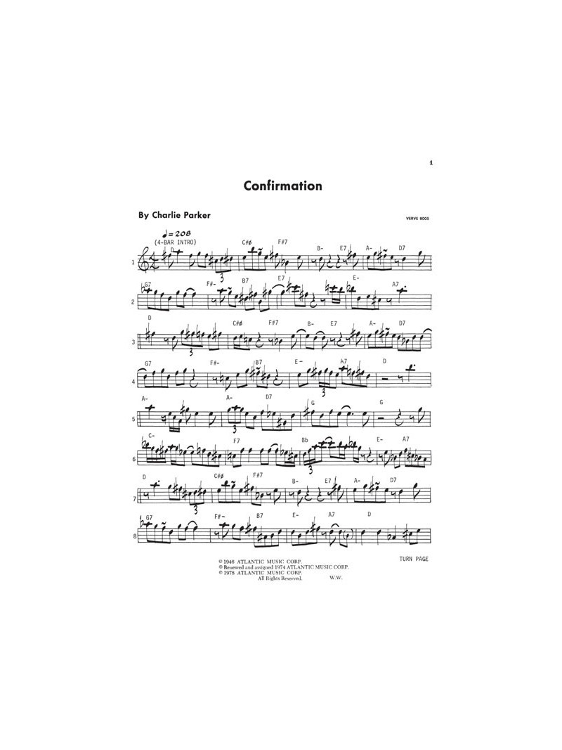 Charlie Parker Omnibook in E Flat