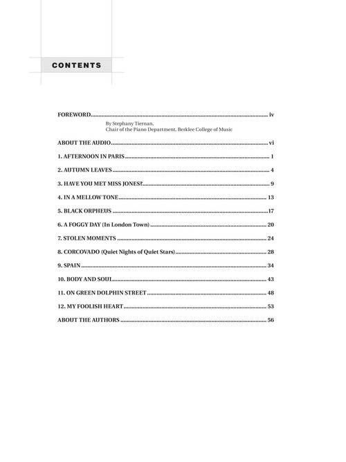 Berklee Jazz Standards for Solo Piano (book/Audio Onine)