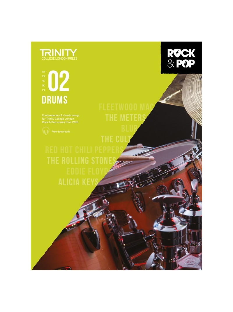 Rock & Pop Exams: Drums Grade 2 from 2018 (book/download)