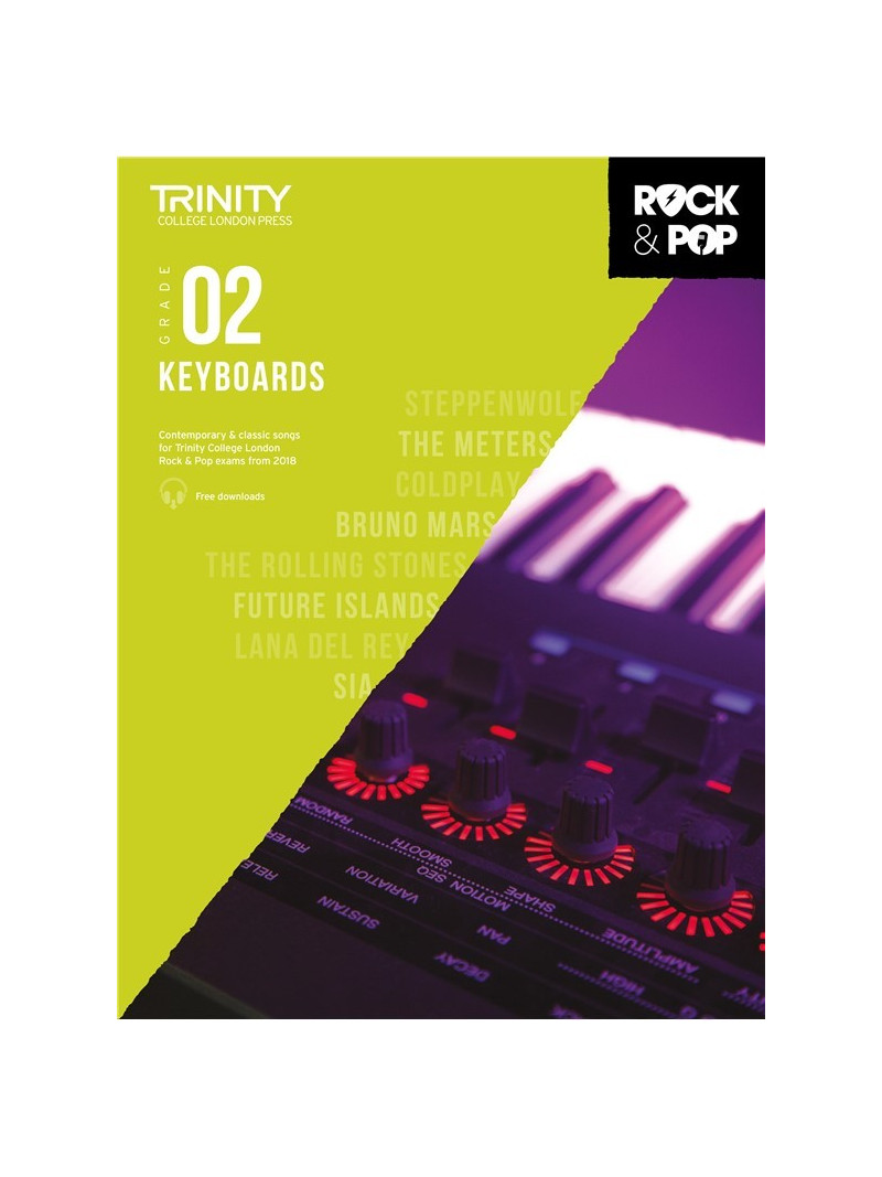 Rock & Pop Exams: Keyboards Grade 2 from 2018 (book/download)