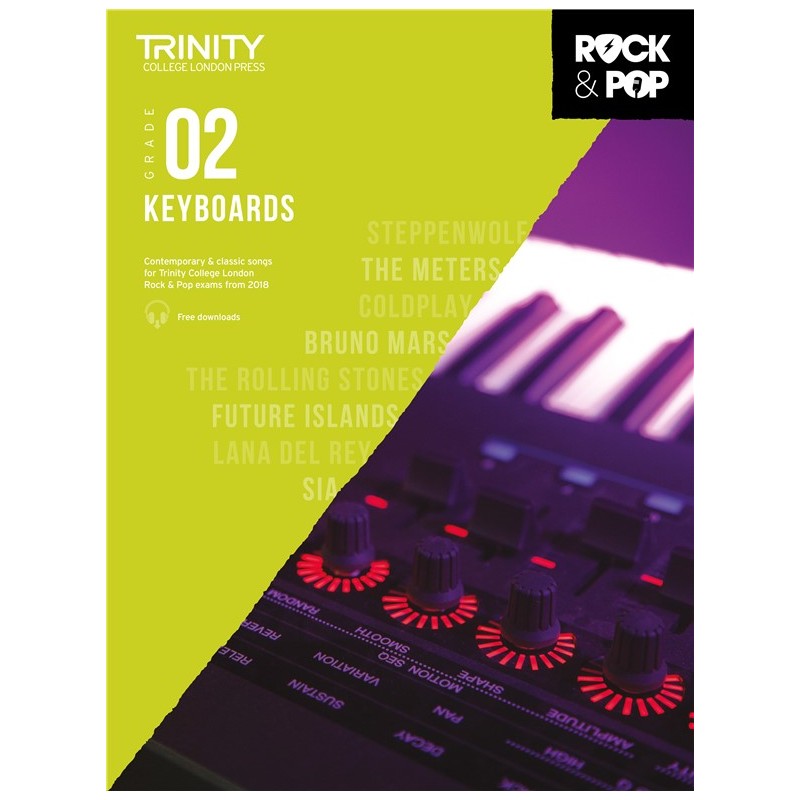Rock & Pop Exams: Keyboards Grade 2 from 2018 (book/download)