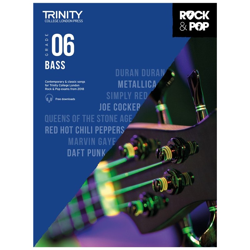 Rock & Pop Exams: Bass Grade 6 from 2018 (book/download)
