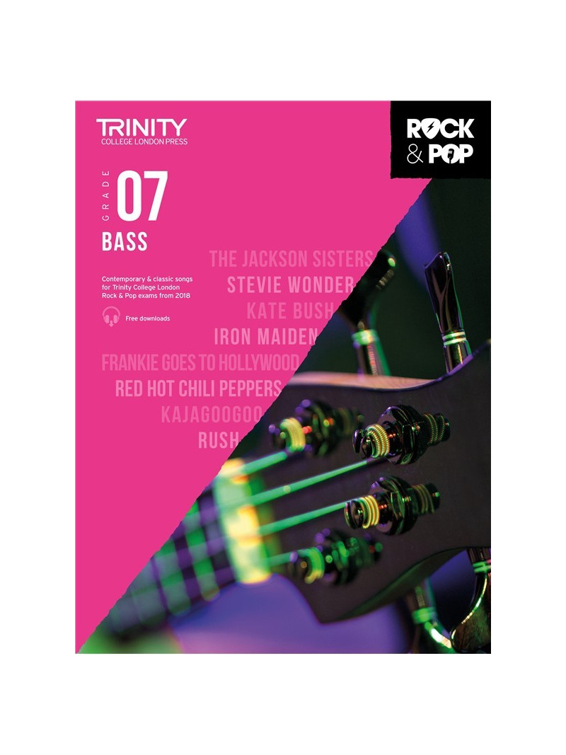 Rock & Pop Exams: Bass Grade 7 from 2018 (book/download)