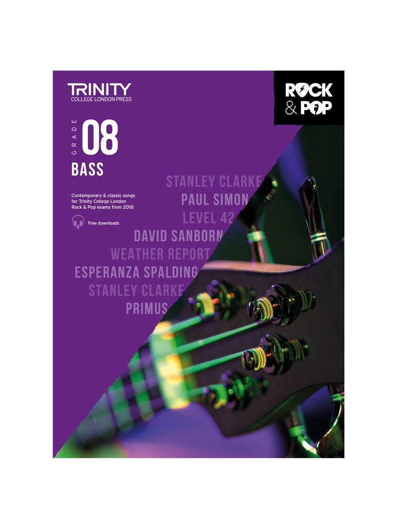 Rock & Pop Exams: Bass Grade 8 from 2018 (book/download)