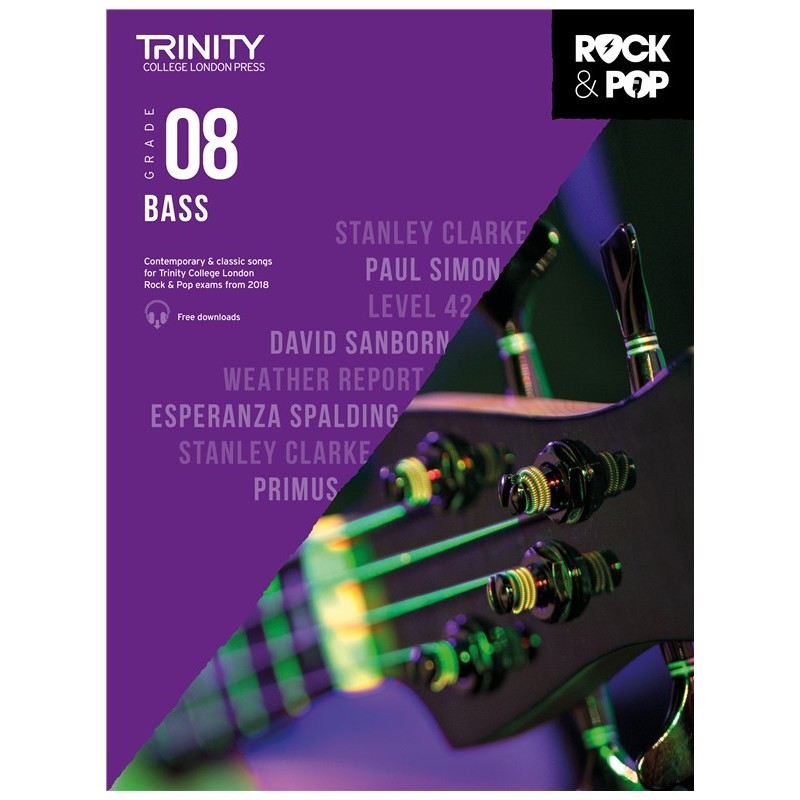 Rock & Pop Exams: Bass Grade 8 from 2018 (book/download)