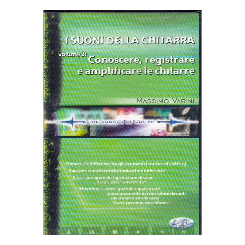 Varini DVD, registrare amplificare chitarre DVD, Massimo Varini dvd in sconto,