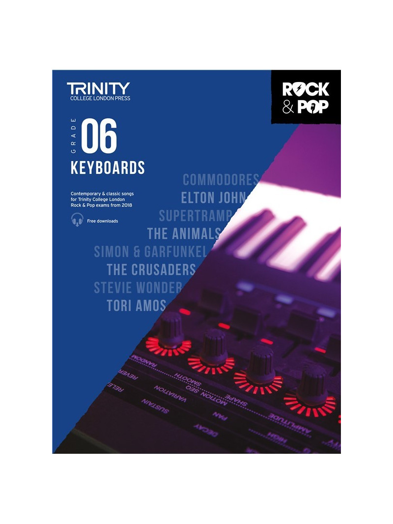 Rock & Pop Exams: Keyboards Grade 6 from 2018 (book/download)