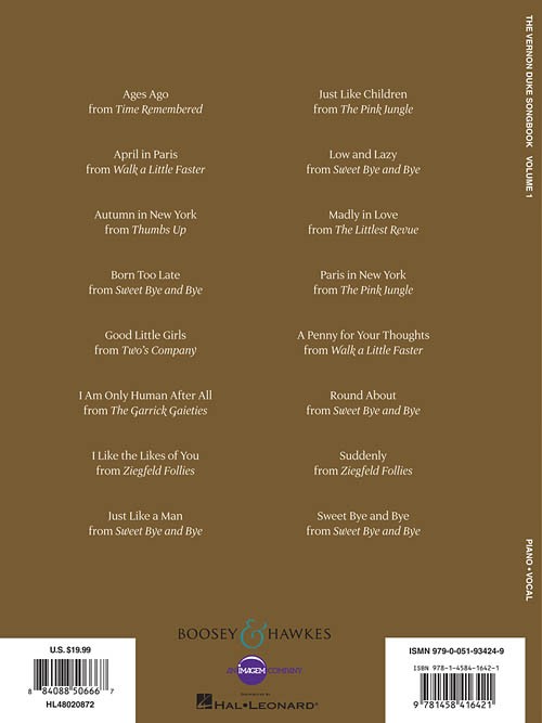 The Vernon Duke Songbook – Vol. 1