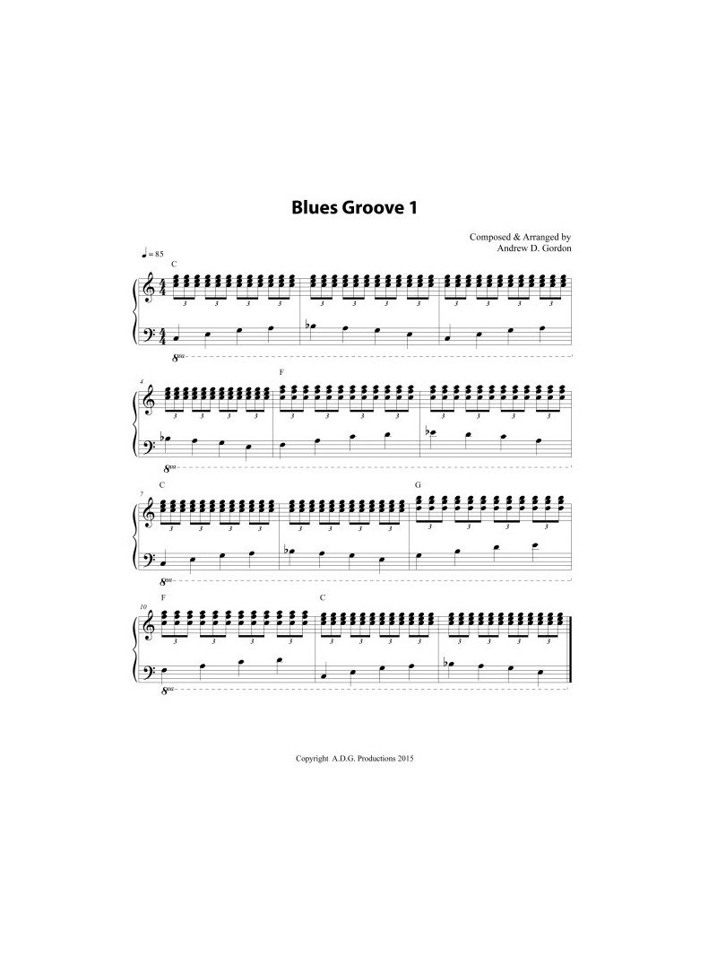 Cool Blues Piano Keyboard Grooves (Book/Online Audio)