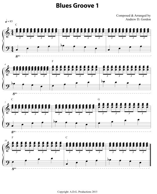 Cool Blues Piano Keyboard Grooves (Book/Online Audio)
