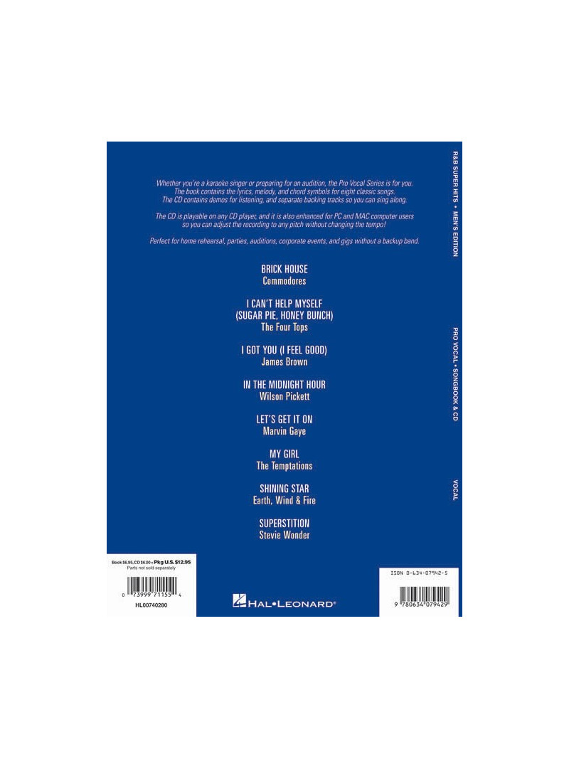 Pro Vocal: R&B Super Hits Volume 6 (book/CD sing-along)